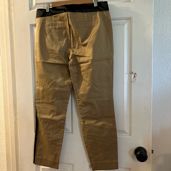 J. Crew Khaki Pants with Black Side Stripe - Picture 3 of 3